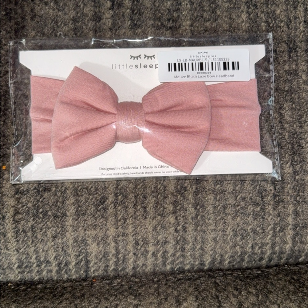 Mauve blush LS bow